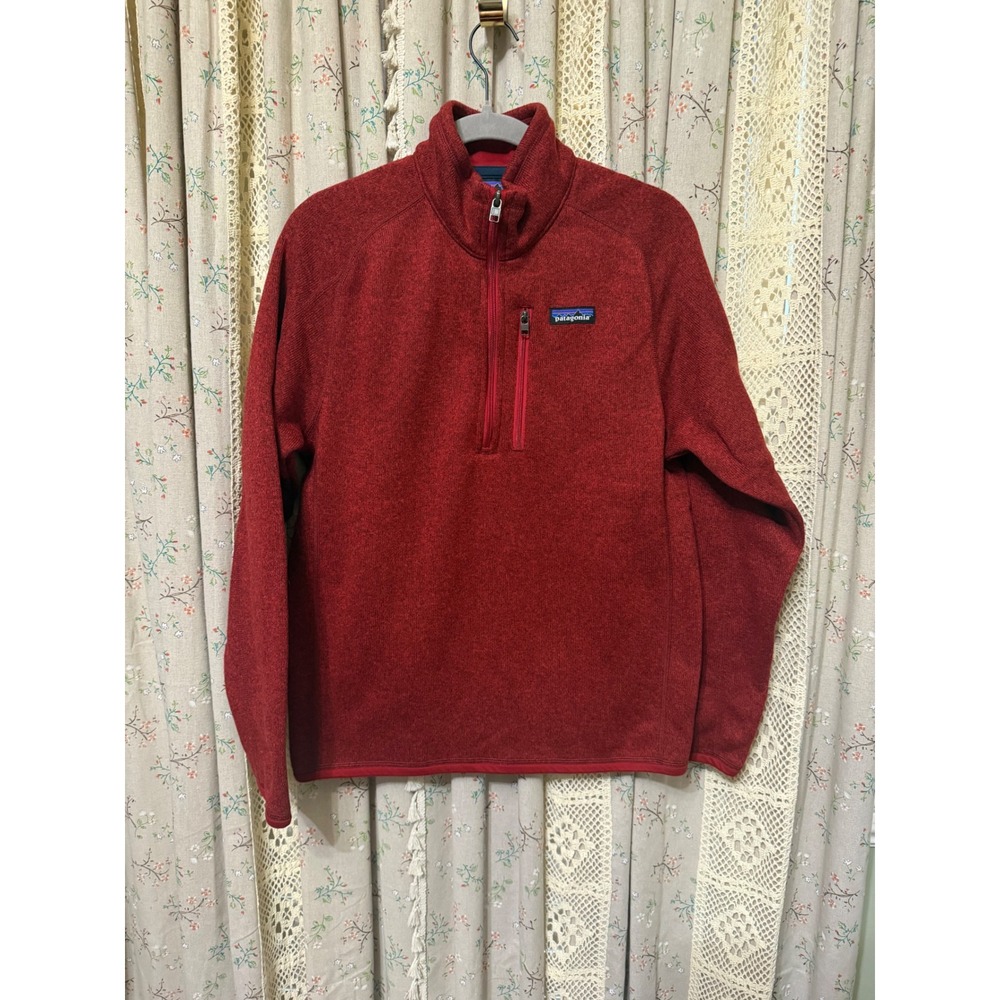 Patagonia Better Sweater Quarter Zip Fleece Men's Small Red EUC